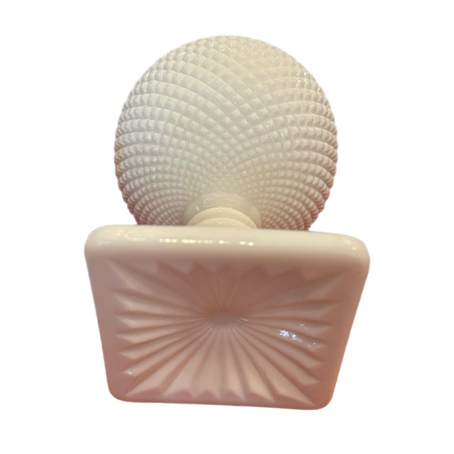 Vintage Westmoreland Milk Glass Hobnail Ivy Bowl Pedestal Vase Pair, 7" For Sale - Image 11 of 11