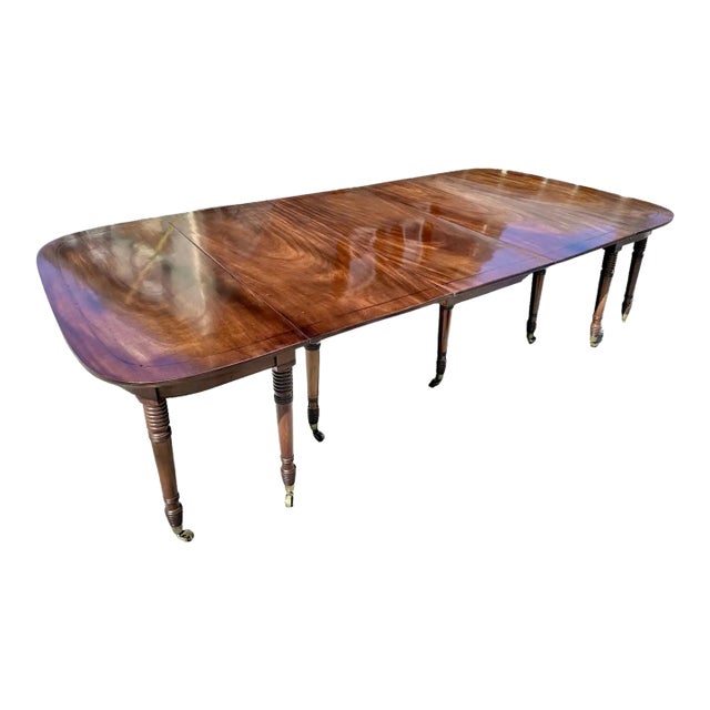 19th Century English Regency Mahogany Dining Table For Sale