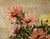 Impressionist Still Life With Pink and Yellow Flowers in Oil on Canvas For Sale - Image 3 of 7