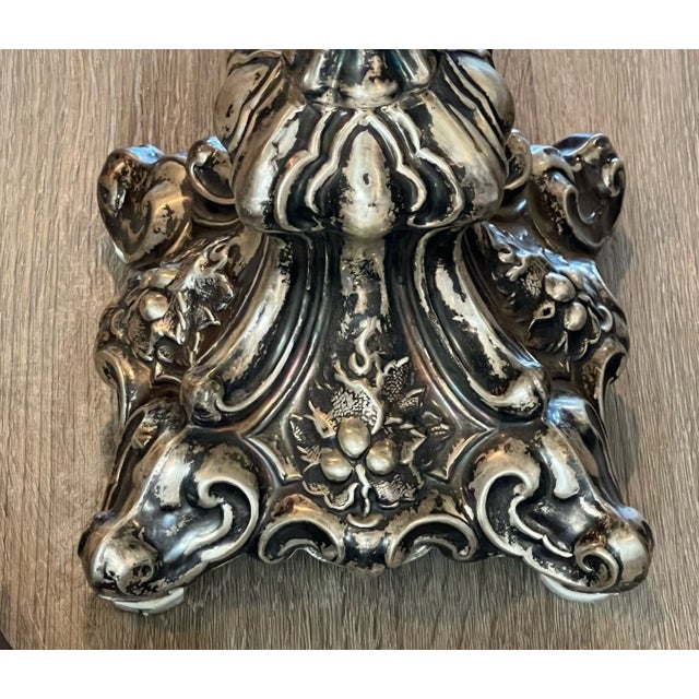 Liberace Collection Sterling Silver 22.5" Candelabra With Christie's Provenance For Sale In Dallas - Image 6 of 18