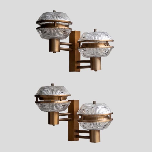 Flying Saucers Wall Lights attributed to Sergio Mazza, 1960s, Set of 2 For Sale - Image 6 of 6