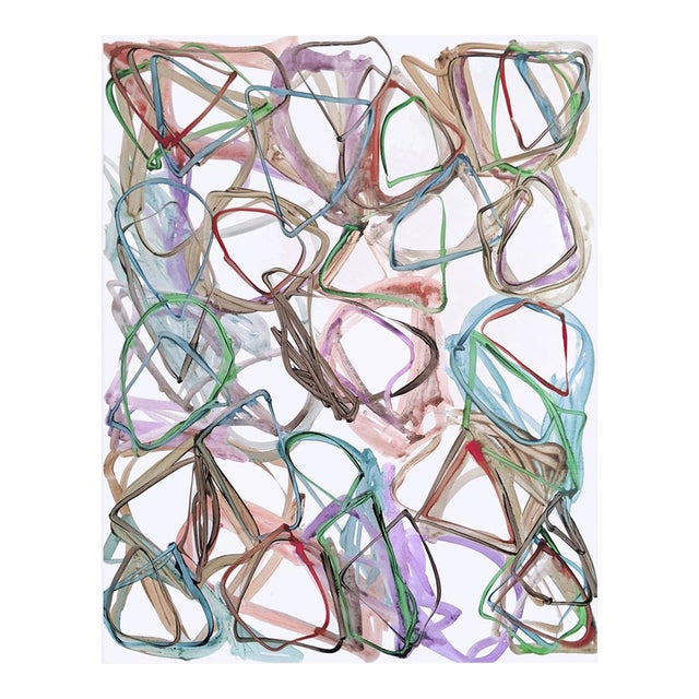 Contemporary Abstract Acrylic on Transparent Vinyl "N°1135" by Jean-Daniel Salvat For Sale