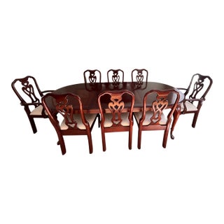 Pennsylvania House Queen Anne Dining Room Table & Chairs – Set of 9 For Sale