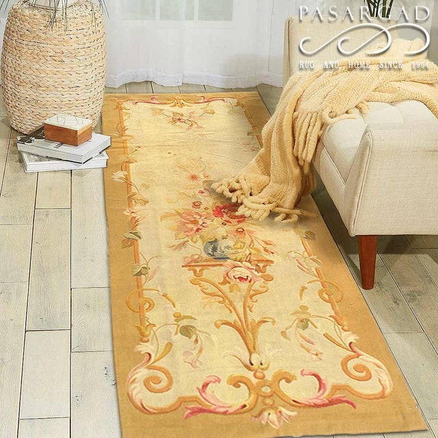 Pasargad DC Fine Hand Knotted Antique Tapestry Rug For Sale - Image 4 of 4