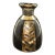 Vintage DeVilbiss Bohemian/Czech Crystal Decanter, Gold Leaf For Sale