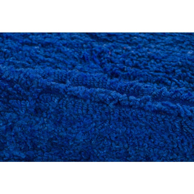 Vintage Moroccan Wool Rug in Indigo Blue by Rug & Kilim, 1950-1959 For Sale In New York - Image 6 of 9