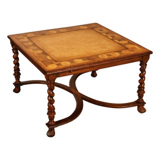 Jonathan Charles Square Top Oyster Coffee Table With Slides For Sale