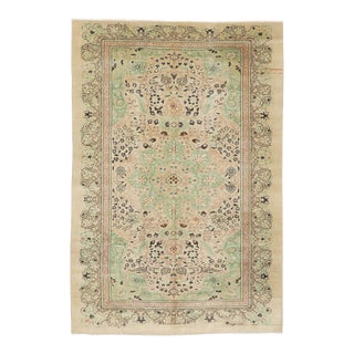 Mid 20th Century Vintage Turkish Oushak Rug For Sale