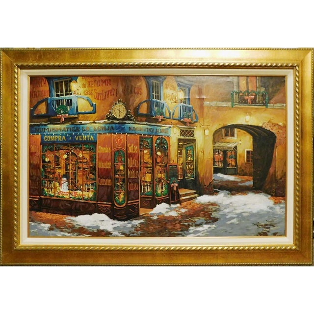 Viktor Shvaiko"Light on the Snow"Hand Signed Serigraph on Canvas, Europe #74/360 For Sale - Image 4 of 8