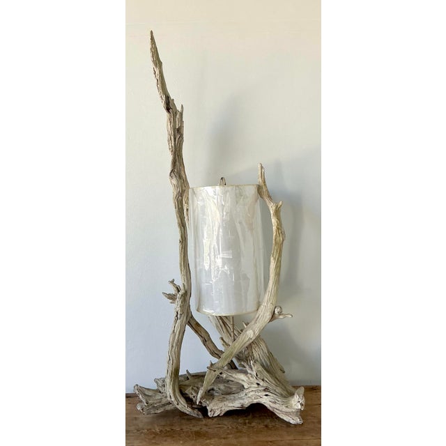 Vintage Boho Driftwood Lamp For Sale In West Palm - Image 6 of 12