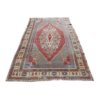 Vintage Anatolian Red Wool Rug For Sale