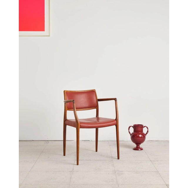 Armchair Model 65 with Leather Upholstery by Niels O. Møller for j.l. Møllers, Denmark, 1960s For Sale - Image 12 of 18