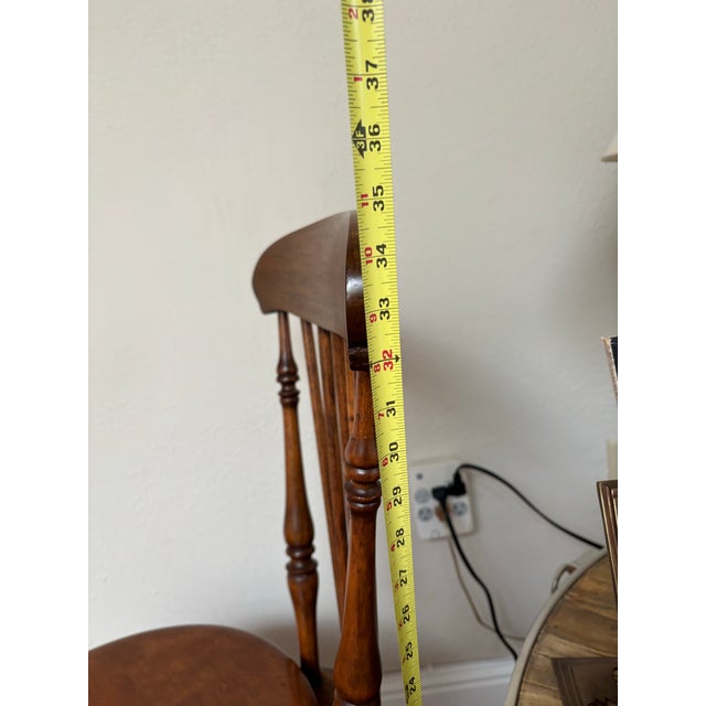 Early 20th Century Antique Wood Piano Chair With Backrest For Sale - Image 9 of 9