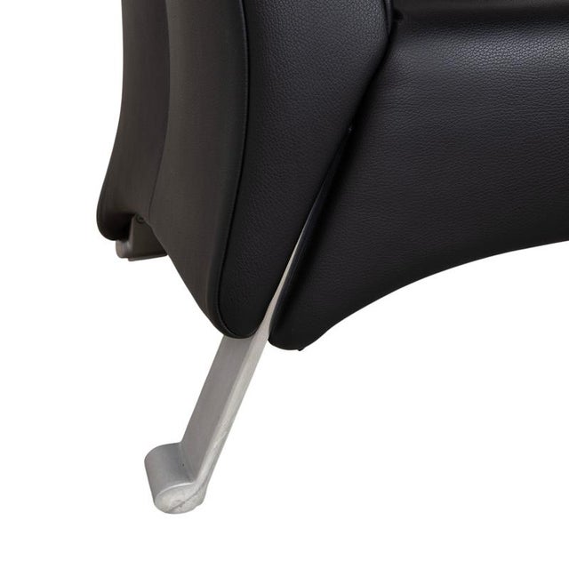 Black Set of Model 322 Armchair and Ottoman in Black Leather from Rolf Benz For Sale - Image 8 of 18