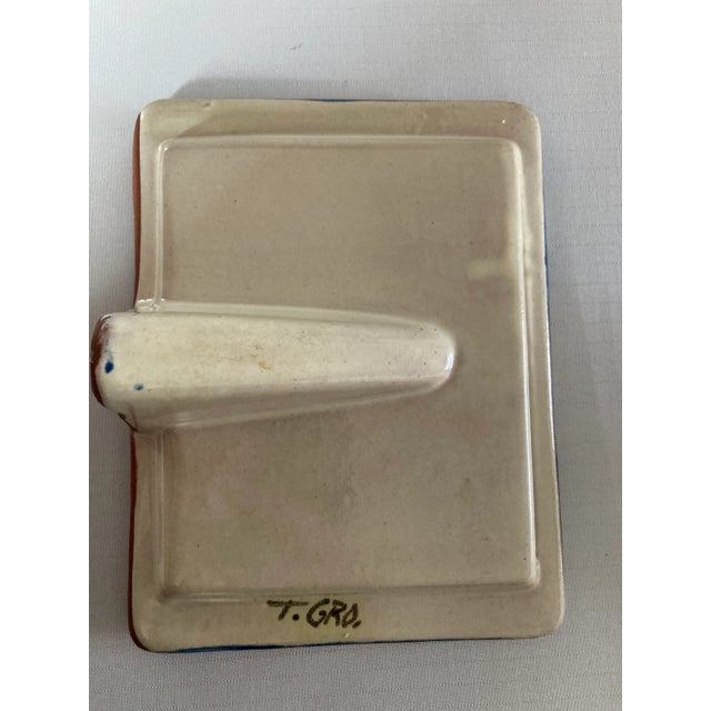 2000 - 2009 Contemporary Mexican Artist Signed Floral Ceramic Picture Frame For Sale - Image 5 of 7