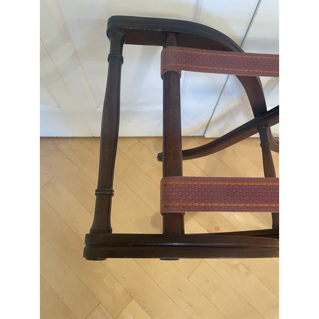 Vintage English Serving Table Bar Cart Luggage Rack For Sale In Chicago - Image 6 of 12