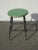Vintage French Country Farmhouse Chic Rustic Green Stool For Sale - Image 4 of 13