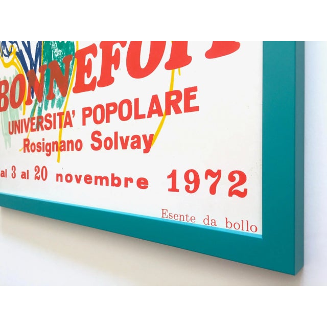 Alain Bonnefoit Vintage 1972 Silkscreen Print Framed Collector's Italian Exhibition Poster " Femme Nue Allongee " For Sale - Image 12 of 13