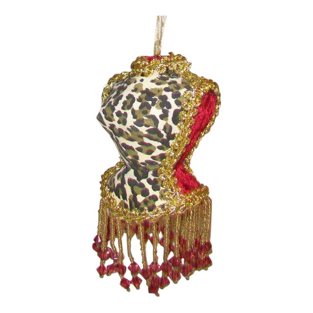 Victorian Style Velvet Dress Mannequin Ornament For Sale
