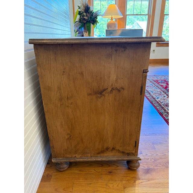 For sale in Sunapee Harbor is cute Antique European Pine Desk. This desk has lots of character with its fitted interior...