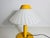 Heavy Yellow Metal and Glass Table Lamp, 1960s, Italy For Sale - Image 10 of 12