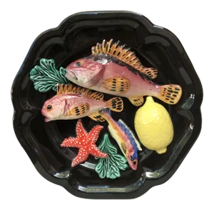 C.1950 Large Majolica Platter Vallauris