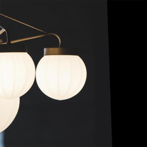 Raw Brass and Glass Klyfta 6L Ceiling Lamp by Johan Carpner for Konsthantverk For Sale - Image 9 of 10