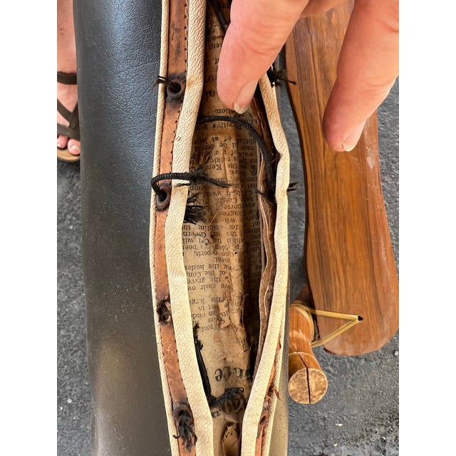 Vintage Mid Century Camel Saddle Low Stool, Ottoman For Sale - Image 9 of 10