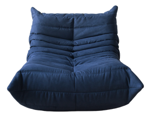 Blue Microfiber Togo Lounge Chair by Michel Ducaroy for Ligne Roset