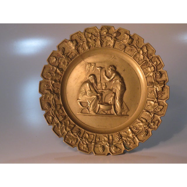 Bronze Mid 19th Century Compote / Tazza Bronze Neoclassical Greek Art Medallion For Sale - Image 8 of 14