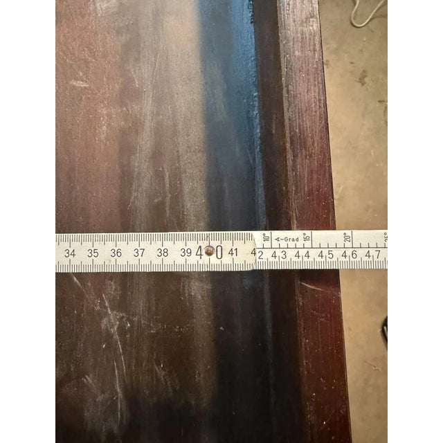 Brown Colonial Mahogany Desk with Brass Fittings, 1990s For Sale - Image 8 of 13