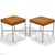 Metal Paul McCobb Style Ultrasuede Stools by Shelby Williams (Pair) For Sale - Image 7 of 7