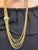 Gucci 18 Karat Gold Multi Strand Long Lariat Necklace Diamond Clasp For Sale - Image 12 of 18