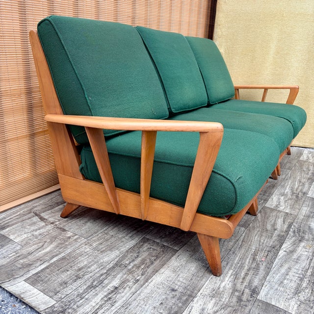 Heywood-Wakefield Three Piece Mid Century Modern Heywood Wakefield Sectional Sofa. Circa 1950s For Sale - Image 4 of 18