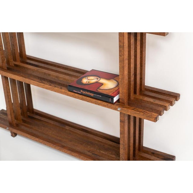 Sculptural Wengé Slat Bookcase For Sale - Image 14 of 18