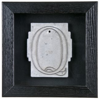 Framed Mid Century Spacerite Steel Letter Q For Sale