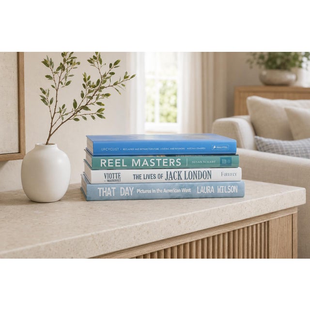 Modern Decorative Books - Ocean Coffee Table Stack - 4 Blue Books For Sale - Image 3 of 3