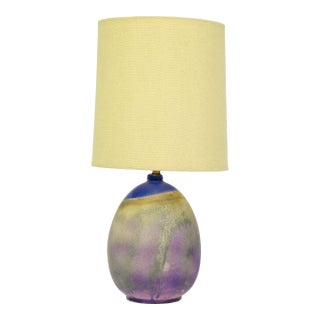 Ceramic Dripped Glaze Table Lamp for Raymor by Marcello Fantoni For Sale