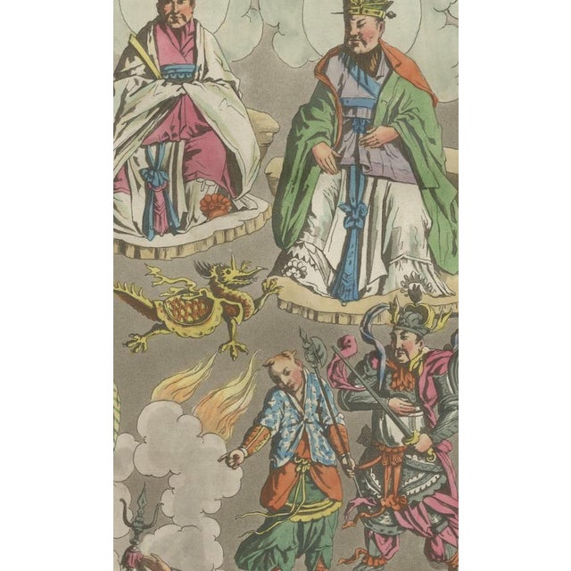 Ferrario, Chinese Gods Confucius, Lanzu and Fe Costumes, 1815, Print For Sale - Image 3 of 10