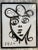 Peter Keil Contemporary Abstract Face Black and White Painting by Peter Keil, Framed For Sale - Image 4 of 4