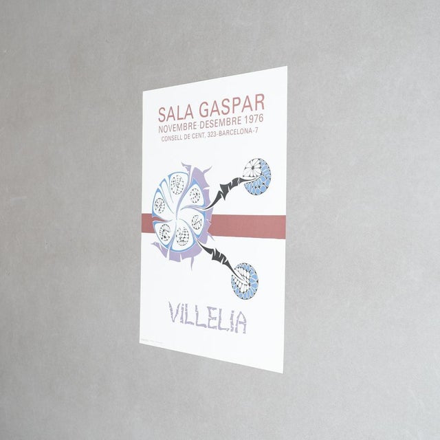 Original Exhibition Poster by Moisès Villèlia Sala Gaspar, 1976 For Sale - Image 3 of 10