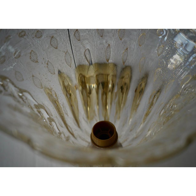 Mid-Century Modern Murano Art Glass and Brass Wall Light, 2000s For Sale - Image 3 of 9
