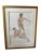 Impressionist Style Figurative Nude Watercolor Painting, Framed For Sale - Image 4 of 4