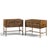 Mid-Century Modern Mastercraft Mid Century Burlwood and Brass Nightstands - Pair For Sale - Image 3 of 13