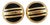 Men’s Retired Montblanc Gold Plated Black Enamel Round Cufflinks, Pair For Sale