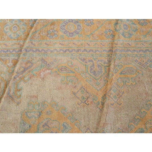 Early 20th Century Galerie Shabab Collection Early 20th Century Turkish Oushak Room Size Carpet For Sale - Image 5 of 7
