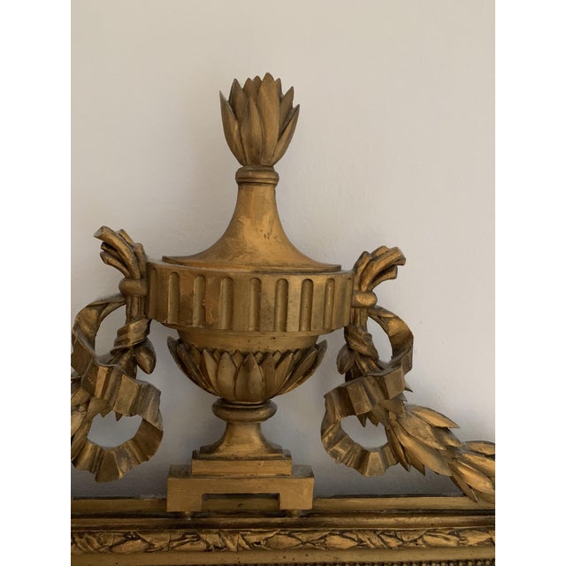 Late 19th Century 19th Century French Gilded Mirror with Urn Decoration, 1870 For Sale - Image 5 of 9