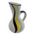 Vintage Bay Keramik West German Mid-Century Pitcher Vase, Abstract Stripe Decor For Sale