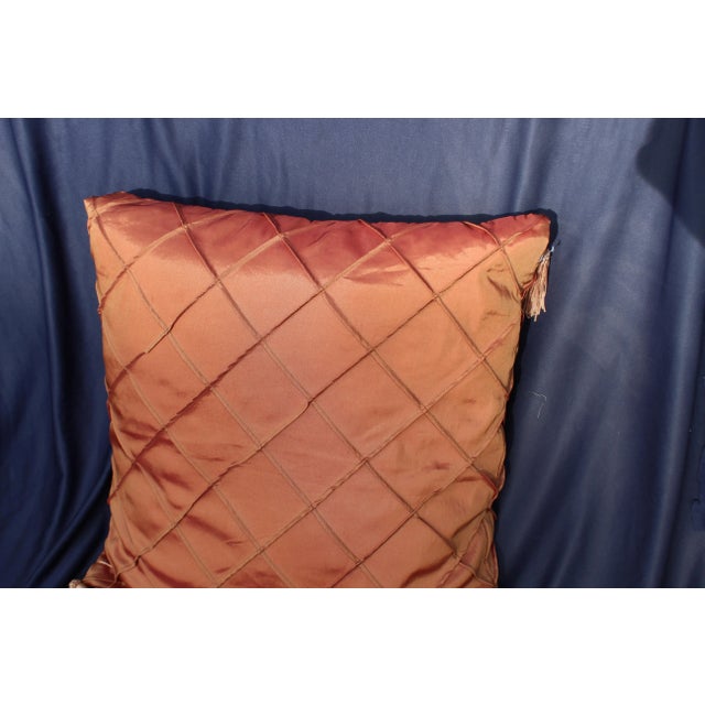 Traditional Late 20th C. Down Argyle Pattern Pillow For Sale - Image 3 of 4
