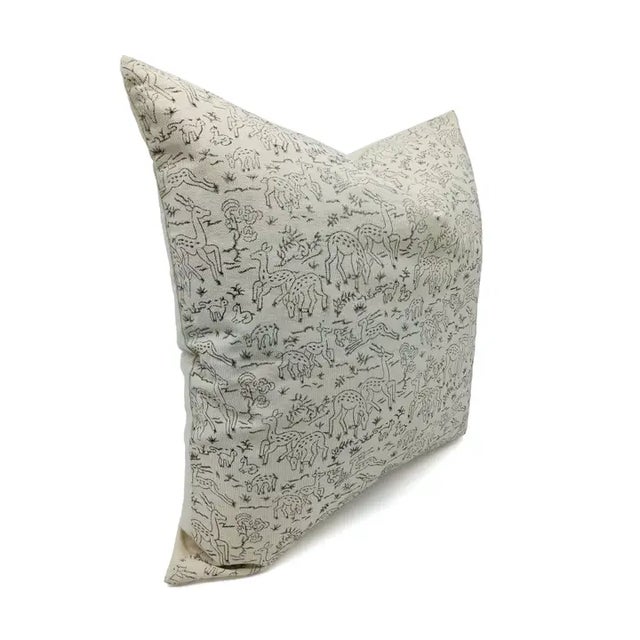 The Forest Deer cushion cover brings a touch of wilderness and serenity into your home with its beautifully hand block...